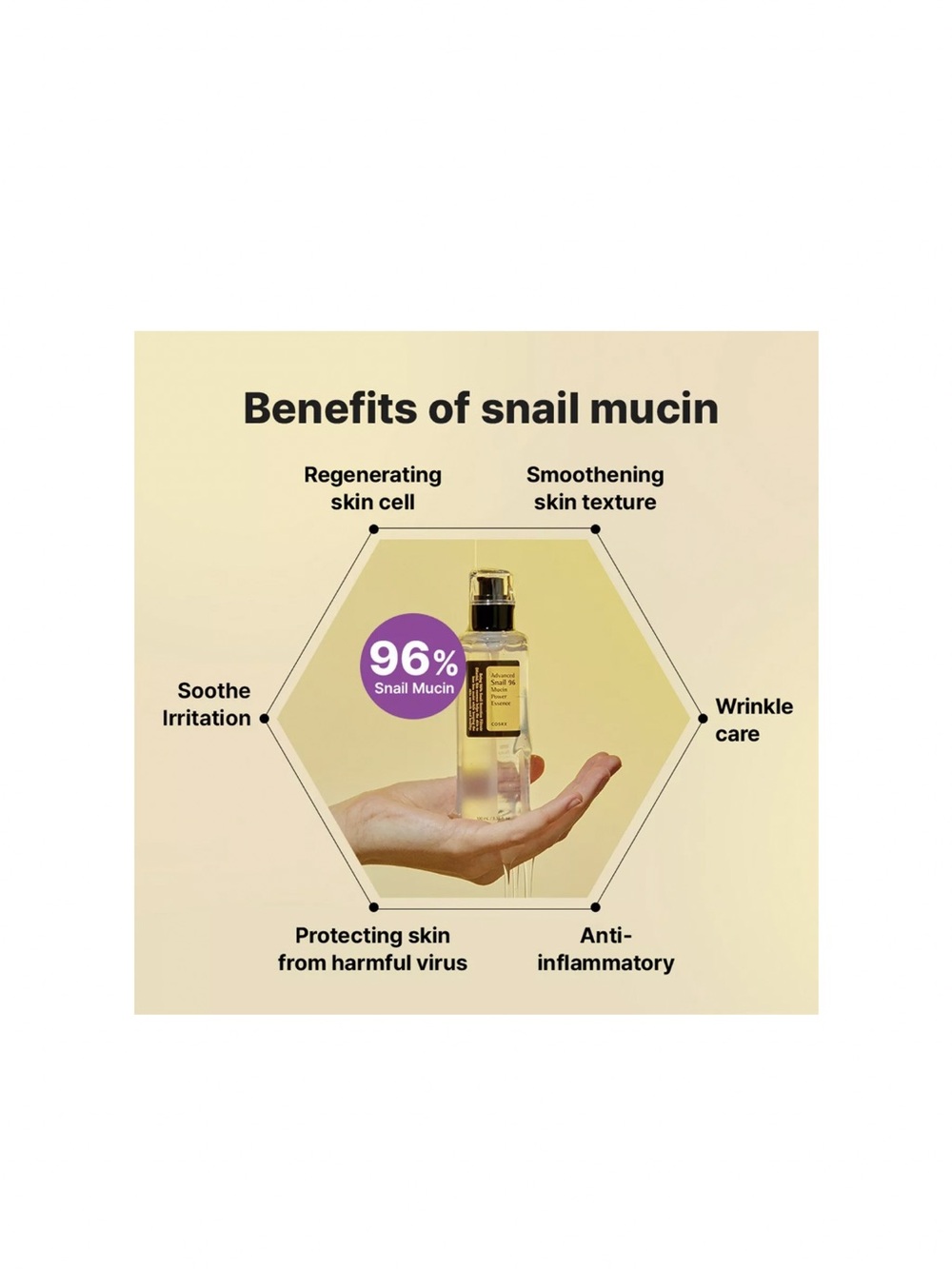 COSRX ADVANCED SNAIL MUCIN 96 POWER ESSENCE (3.38 fl oz/100 ml) - Picture 7 of 10